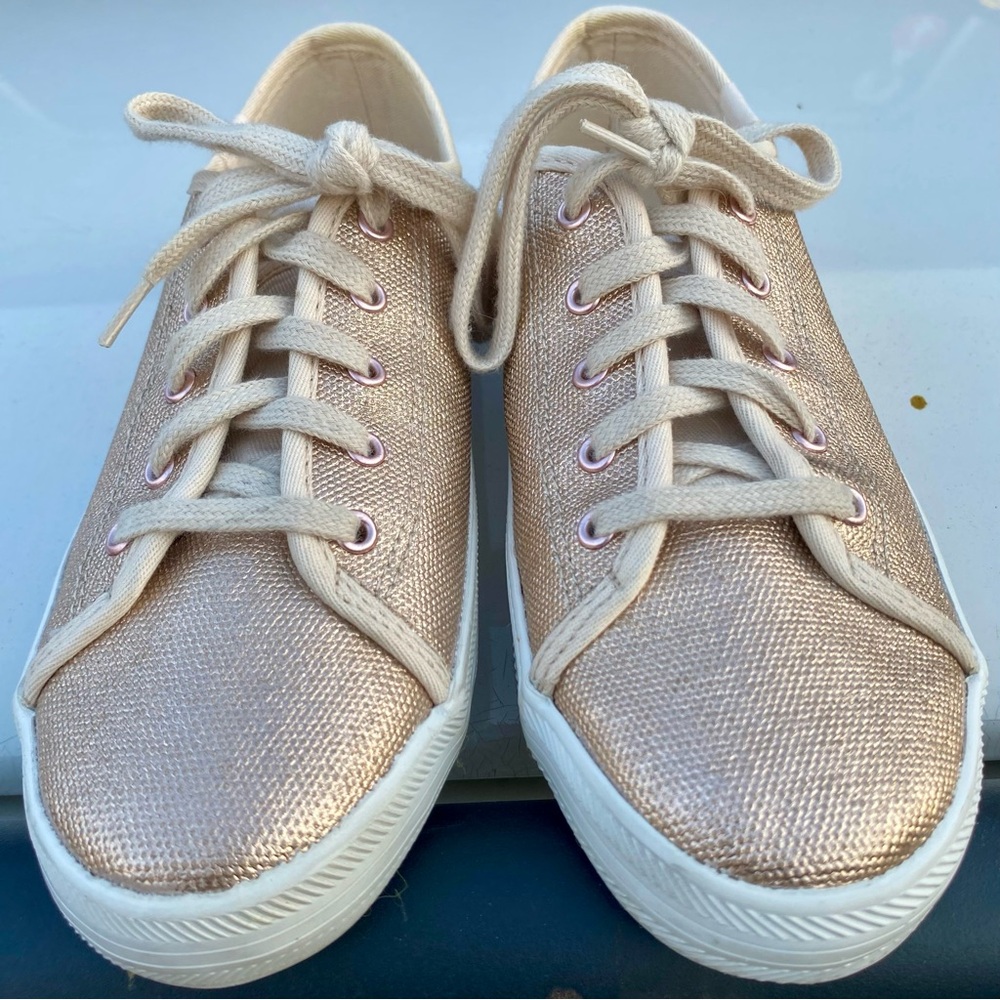 KEDS Kids- Metallic Rose Gold Sneakers US 3M - Picture 3 of 7